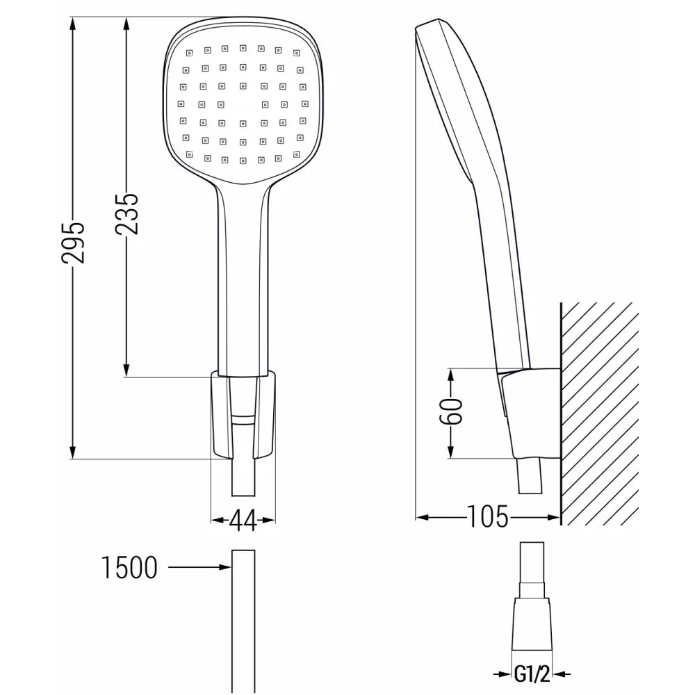 Mexen R-33 Punkt Dusjsett Krom/hvit - 785335052 - 2