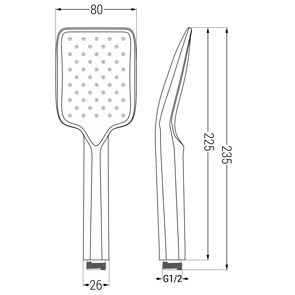 Mexen R-62 Dusjhåndtak 1-funksjon Krom - 79562- - 2