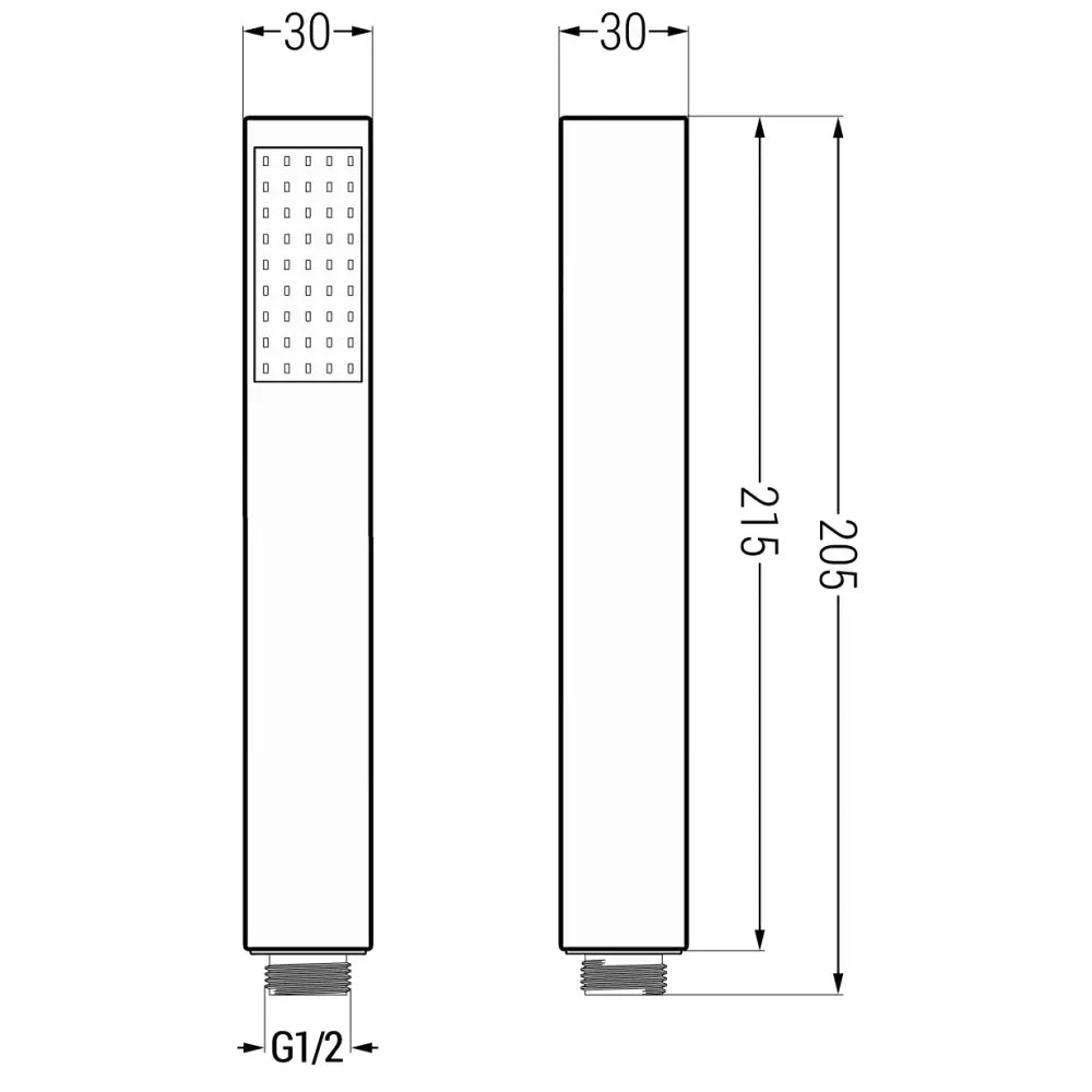 Mexen R-77 Hånddusj 1-funksjon Svart - 79577 - 2