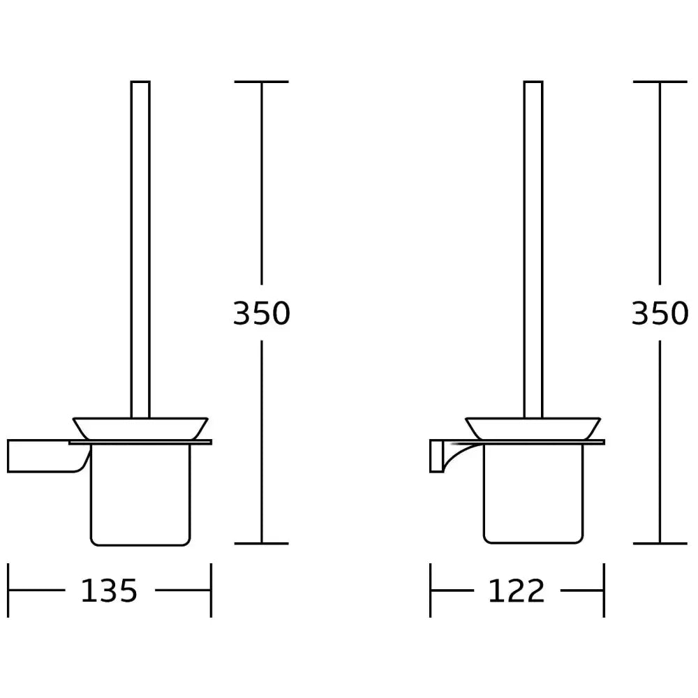 Mexen Rino Toalettbørste Krom - 7027050 - 2