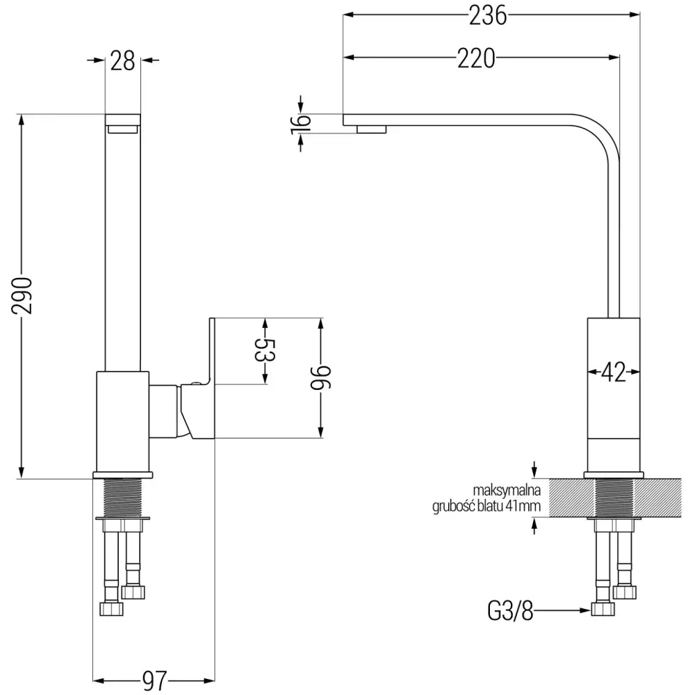 Mexen Rita Kjøkkenkran Krom - 670300- - 2