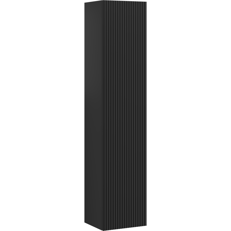 Høyskap bad 35 cm svart matt 1 dør Silent System Mexen Rivel – 91A21-03016-1-BF71