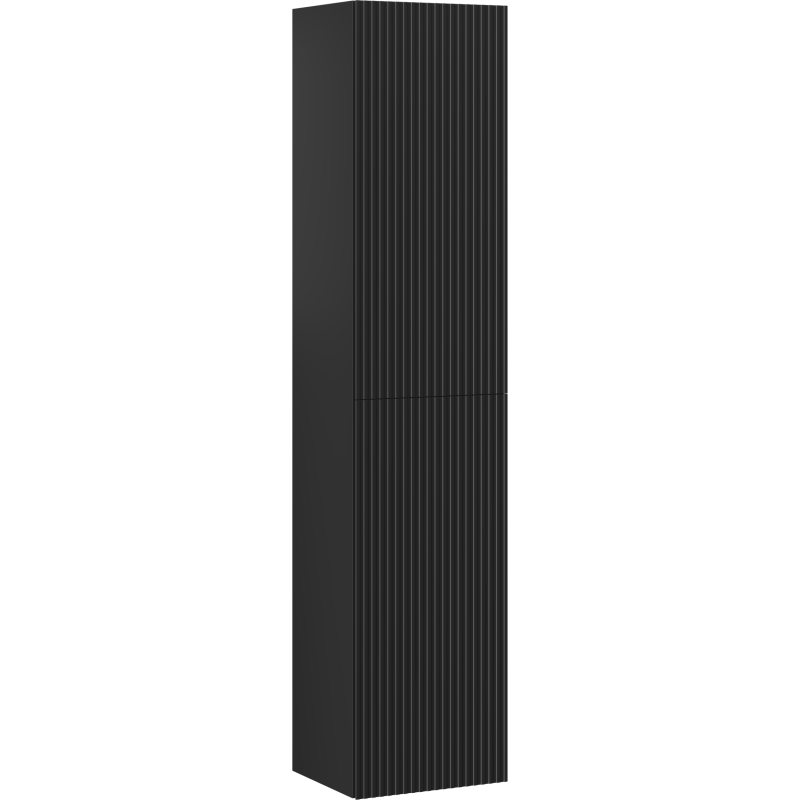 Høyskap bad 35 cm svart matt, 2 dører, Silent System, Mexen Rivel – 91A21-03016-2-BF71