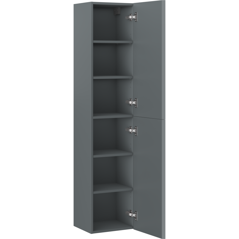 Høyskap bad 35 cm Grafitt Matt 2 Dører Silent System Mexen Rivel – 91A21-03016-2-BF66
