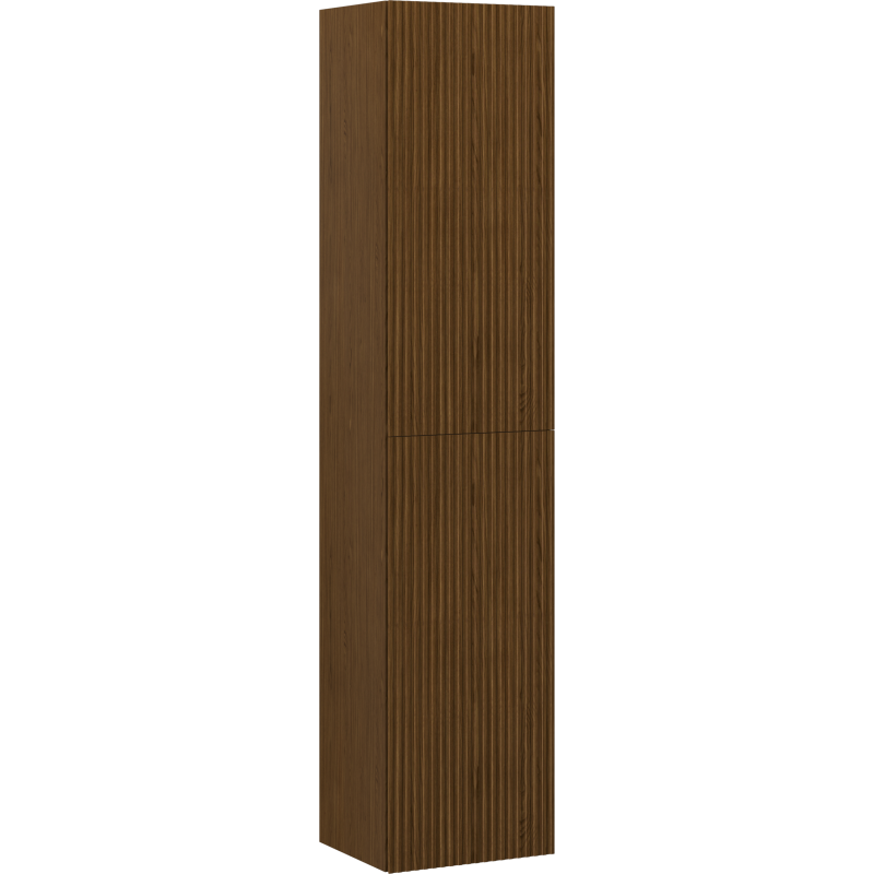 Høyskap bad 35 cm Valnøtt 2 Dører Silent System Mexen Rivel – 91A21-03016-2-BF86