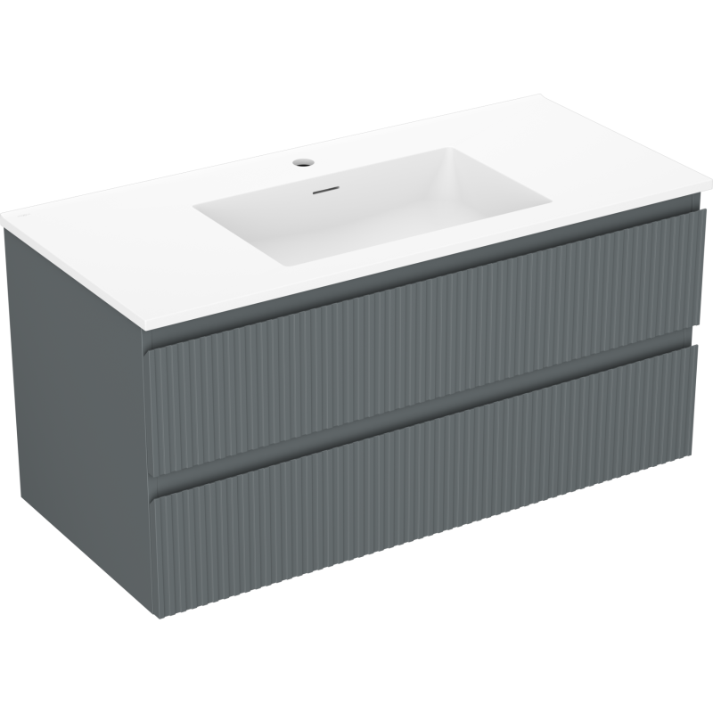 Servantskap med vask Mexen Rivel 100 cm grafitt/hvit matt – 91A20-10047-2-BFF66-W18M01