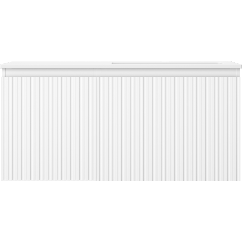 Servantskap med vask 100 cm hvit matt Mexen Rivel Otis høyre – 91A23-10047-3-BBFF01-W18P01