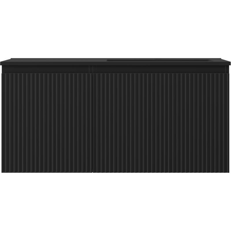 Servantskap med vask 100 cm svart matt Mexen Rivel Otis høyre – 91A23-10047-3-BBFF71-W18P71