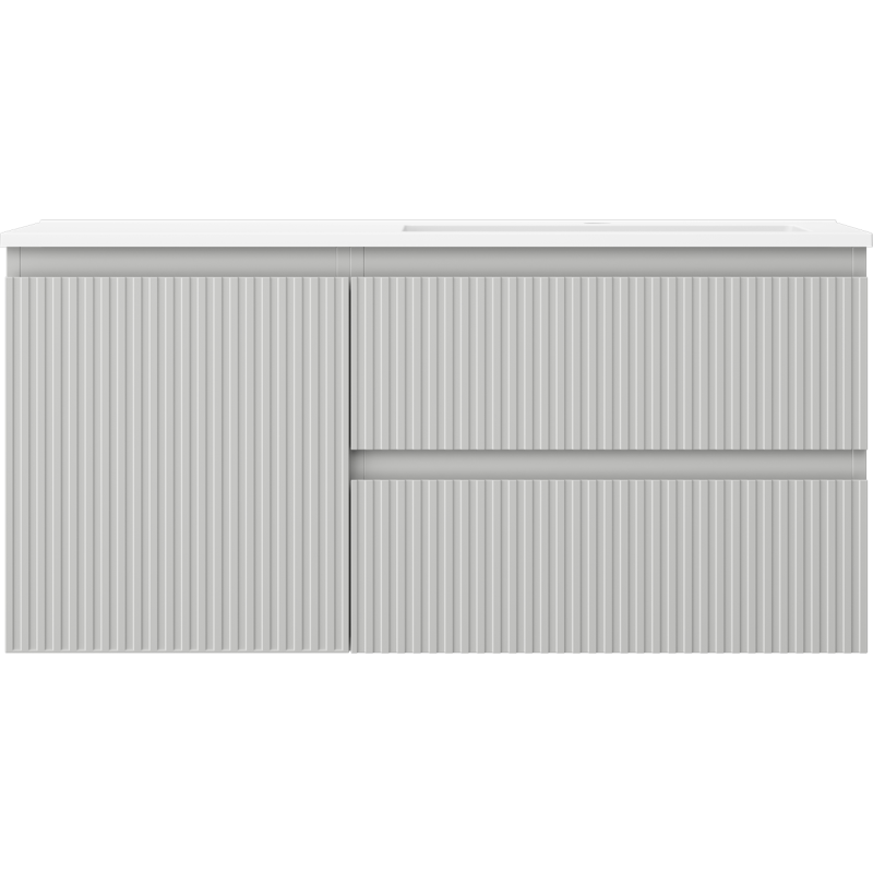 Servantskap med vask 100 cm grå/hvit matt Mexen Rivel Otis høyre – 91A23-10047-3-BBFFF62-W18P01