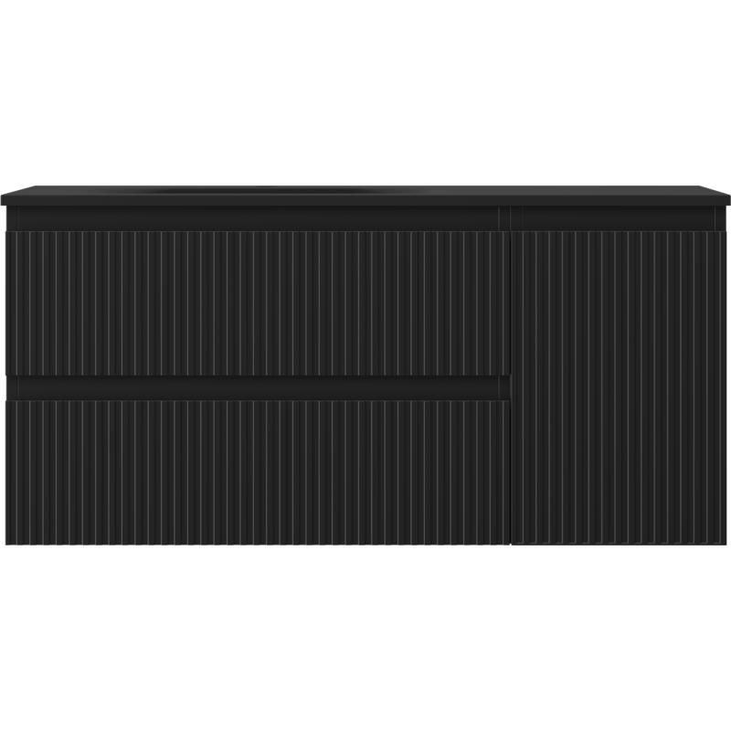 Servantskap med vask 100 cm svart matt Mexen Rivel Vela venstre – 91A23-10047-3-BBFFF71-W23L71