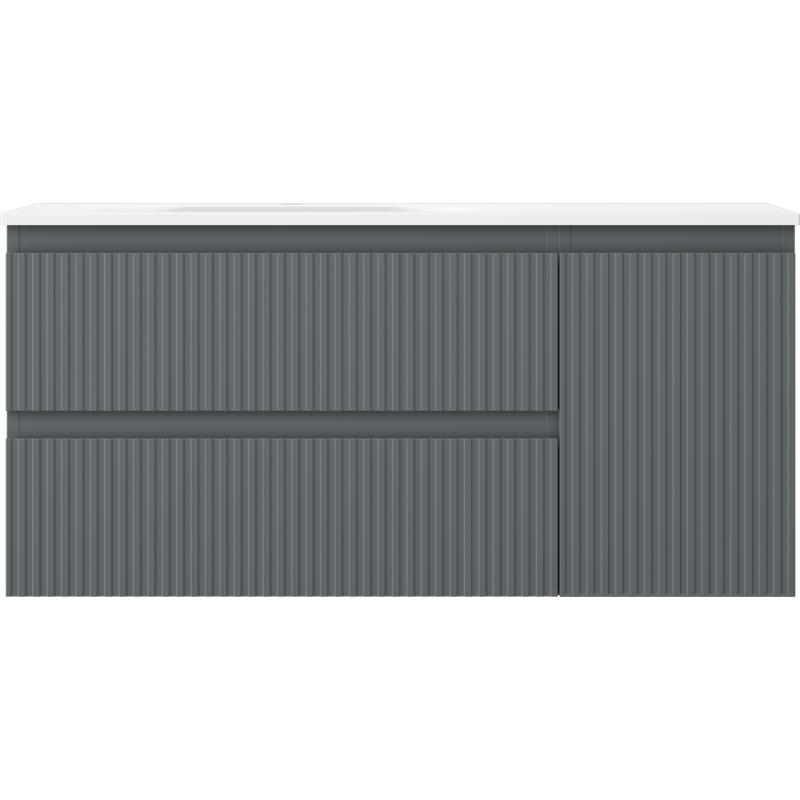 Servantskap med vask 100 cm grafitt/hvit matt Mexen Rivel – 91A23-10047-3-BBFFF66-W23L01