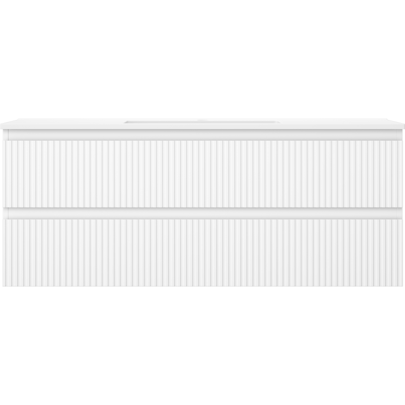 Servantskap med vask 120 cm, hvit matt, 2 skuffer Mexen Rivel – 91A20-12047-2-BFF01-W18M01