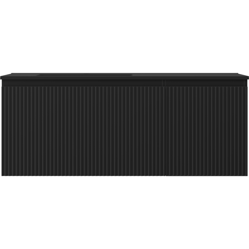 Servantskap med vask 120 cm svart matt Mexen Rivel Otis venstre – 91A23-12047-3-BBFF71-W18L71