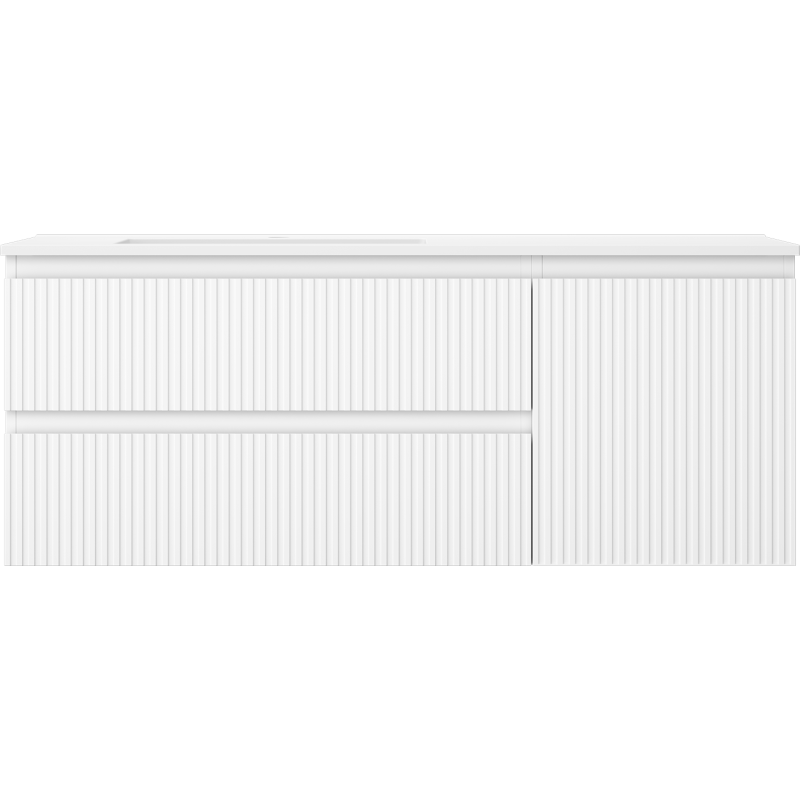 Servantskap med vask 120 cm hvit matt Mexen Rivel Otis venstre – 91A23-12047-3-BBFFF01-W18L01