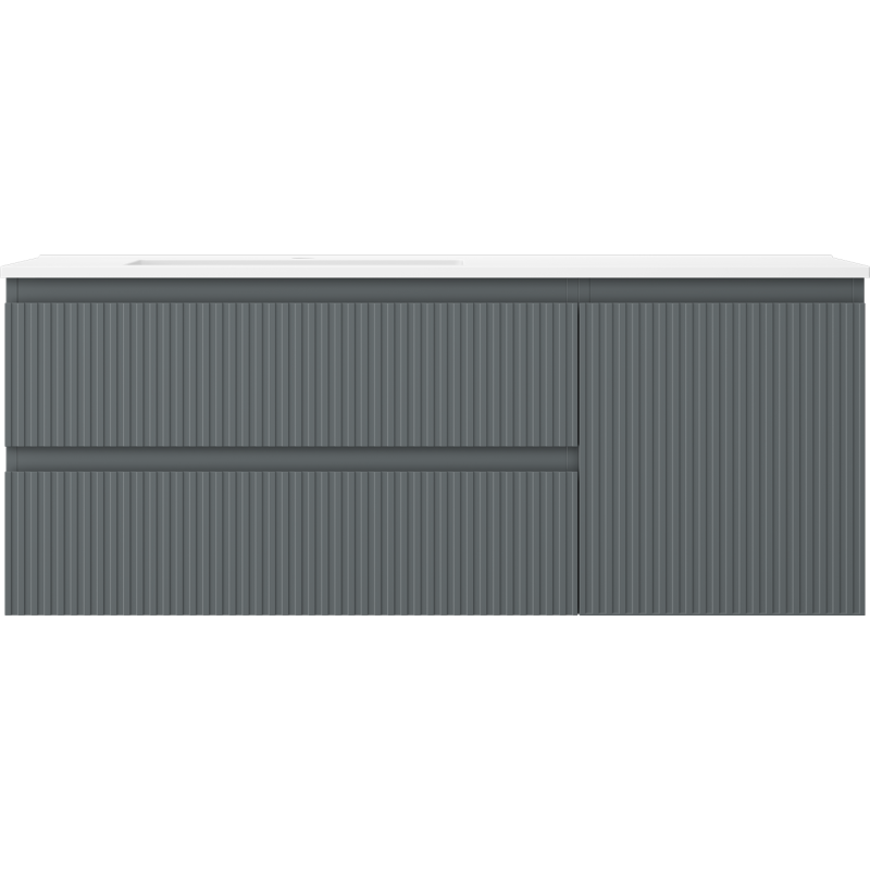 Servantskap med vask 120 cm Mexen Rivel grafitt/hvit matt – 91A23-12047-3-BBFFF66-W18L01