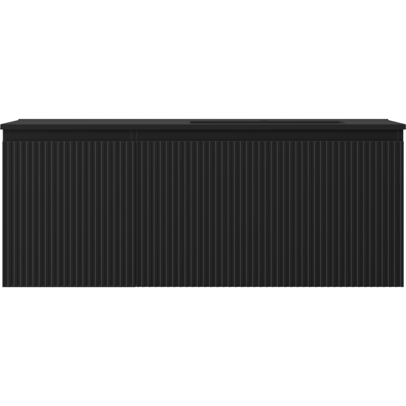 Servantskap med vask 120 cm svart matt Mexen Rivel Otis høyre – 91A23-12047-3-BBFF71-W18P71