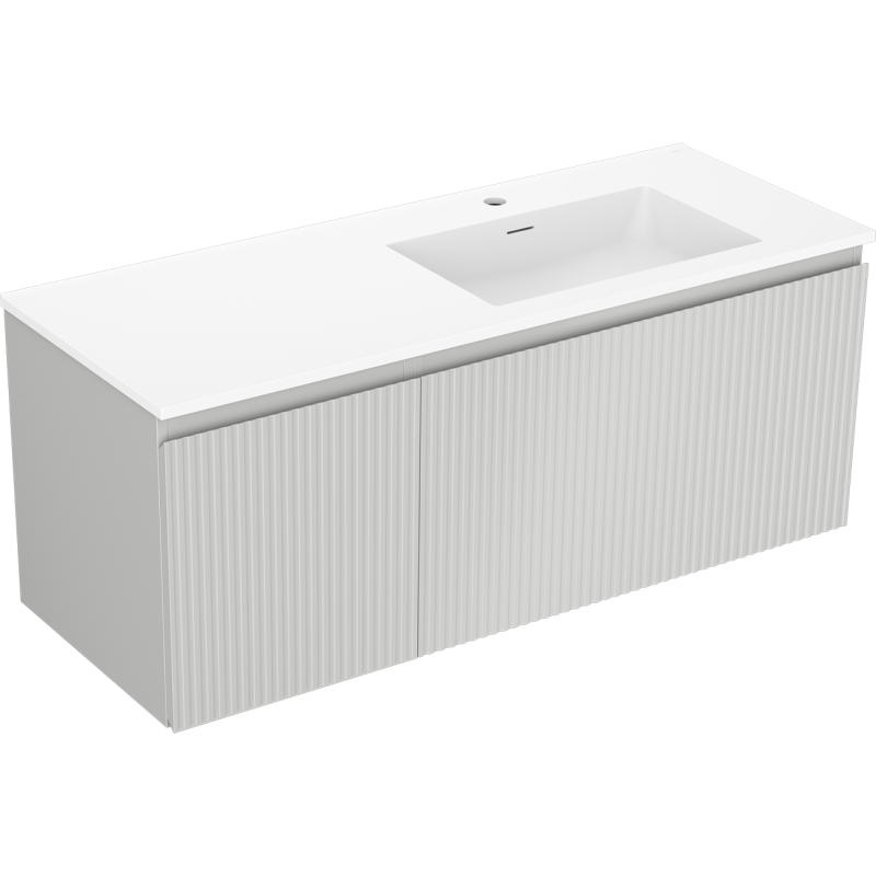 Servantskap med vask 120 cm grå matt/hvit matt Mexen Rivel – 91A23-12047-3-BBFF62-W18P01