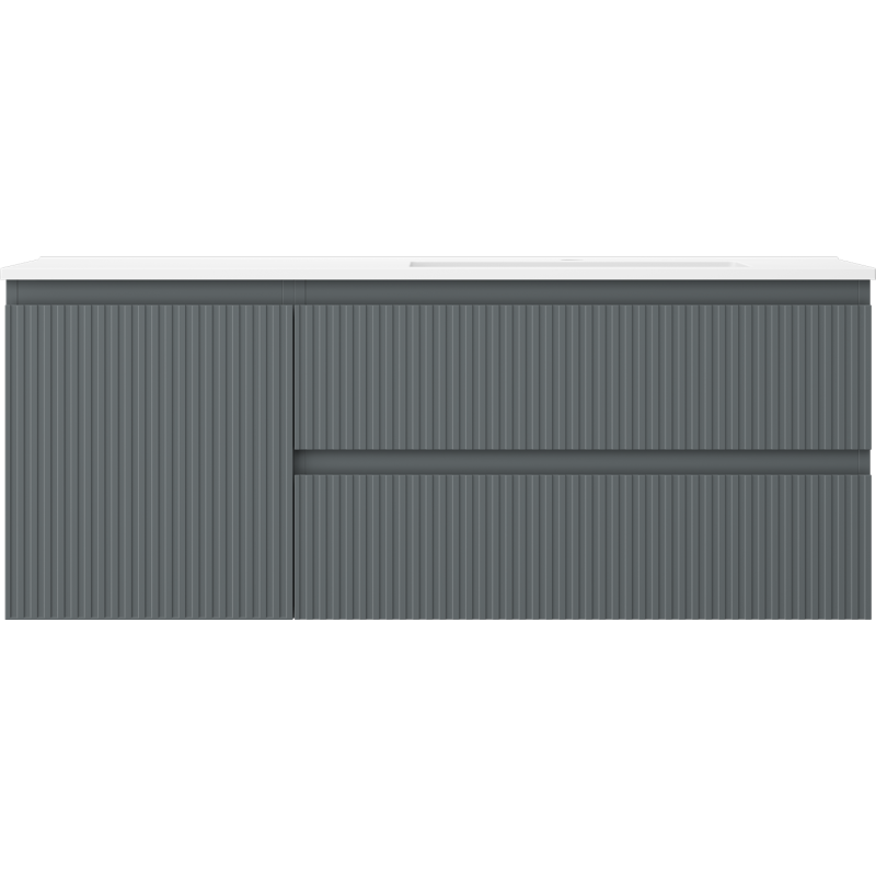 Servantskap med vask 120 cm grafitt/hvit matt Mexen Rivel – 91A23-12047-3-BBFFF66-W18P01