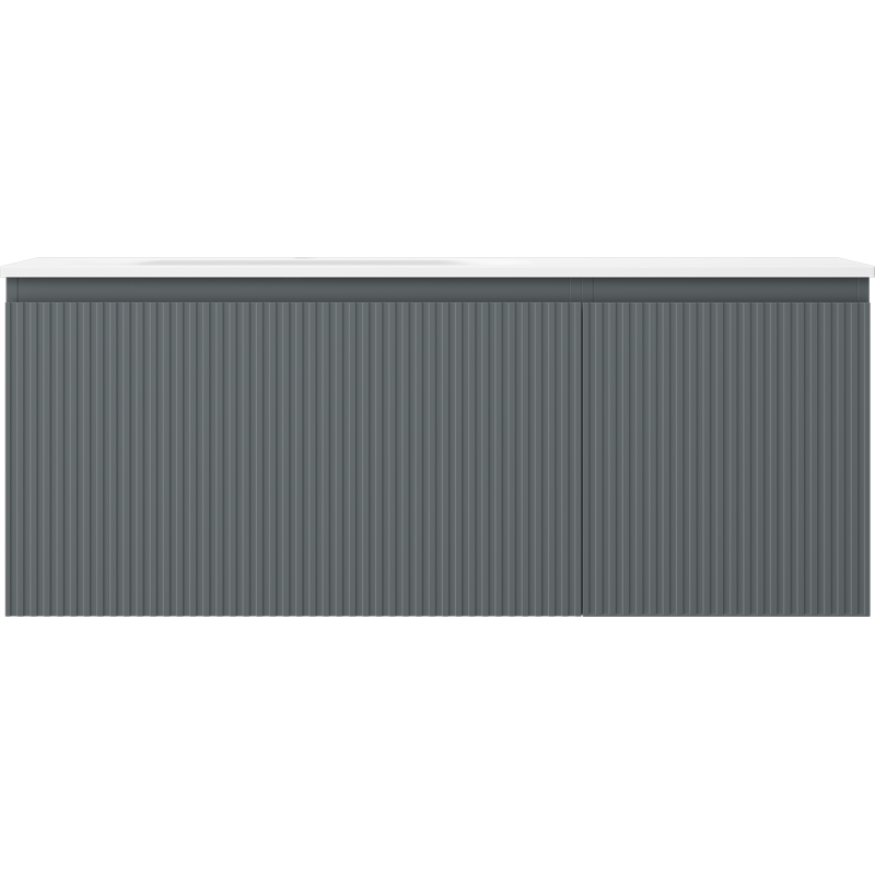 Servantskap med vask 120 cm grafitt matt/hvit matt Mexen Rivel – 91A23-12047-3-BBFF66-W23L01