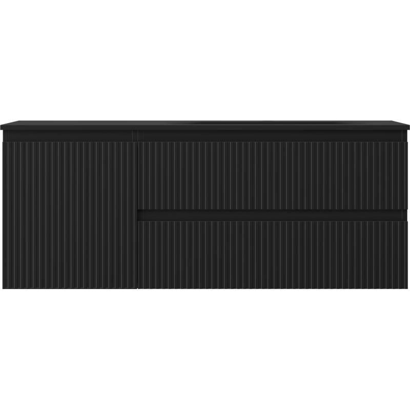 Servantskap med vask 120 cm svart matt Mexen Rivel Vela høyre – 91A23-12047-3-BBFFF71-W23P71