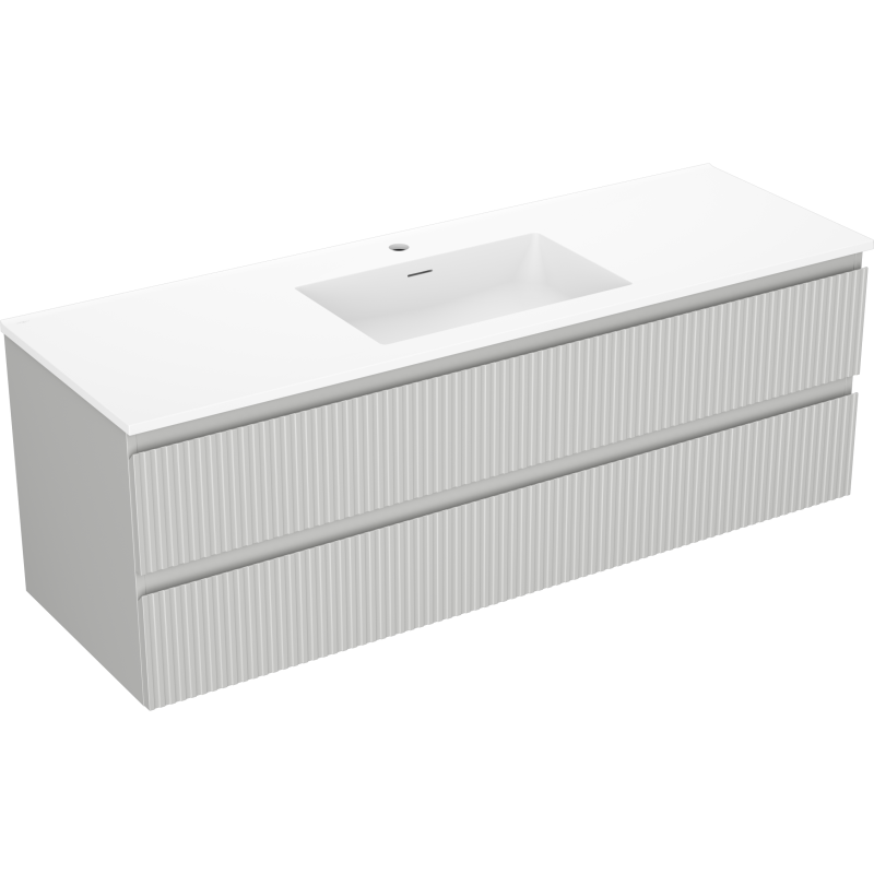 Servantskap med vask 140 cm grå matt Mexen Rivel/Otis – 91A20-14047-2-BFF62-W18M01