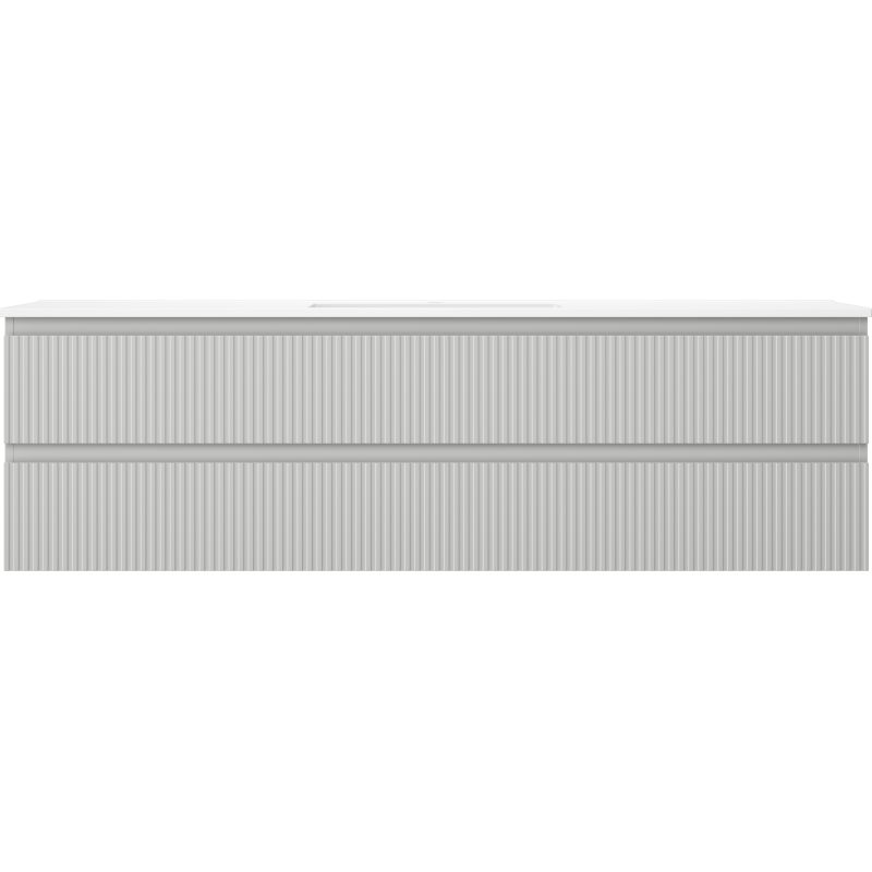 Servantskap med vask 160 cm grå matt Mexen Rivel, 2 skuffer – 91A20-16047-2-BFF62-W18M01