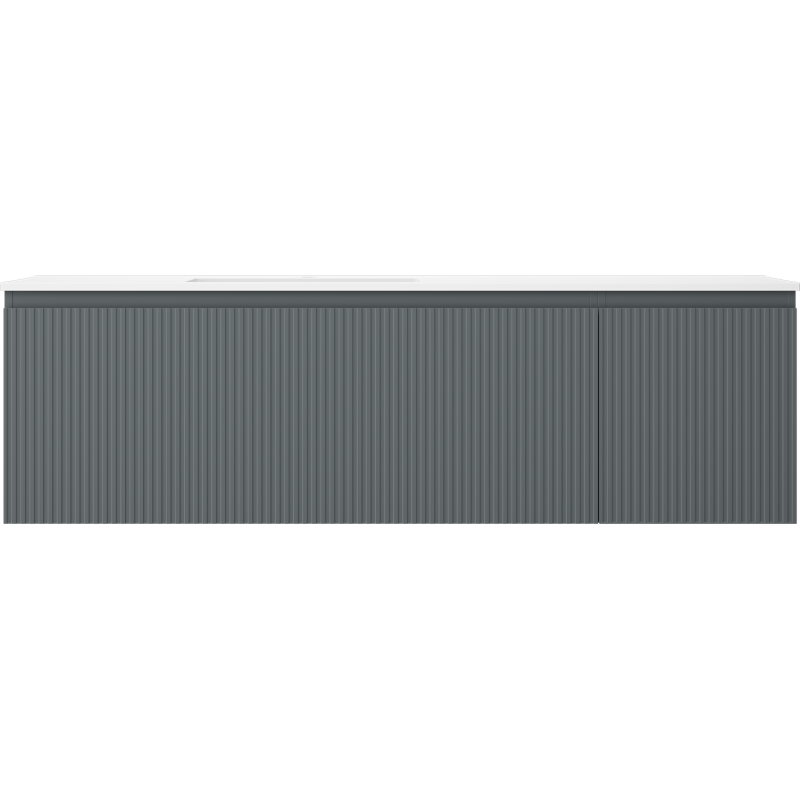 Servantskap med vask 160 cm Mexen Rivel grafitt matt/hvit matt – 91A23-16047-3-BBFF66-W18L01