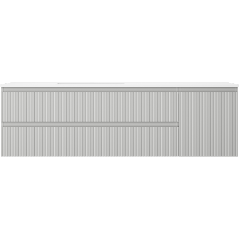 Servantskap med vask 160 cm grå matt Mexen Rivel – 91A23-16047-3-BBFFF62-W18L01
