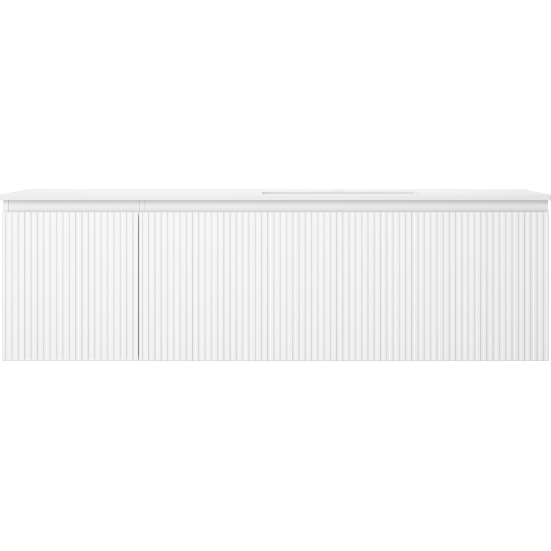 Servantskap med vask 160 cm hvit matt Mexen Rivel/Otis høyre – 91A23-16047-3-BBFF01-W18P01