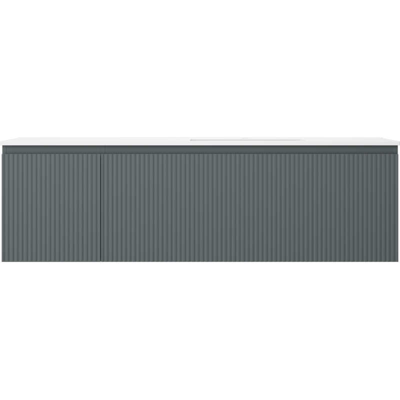 Servantskap med vask 160 cm grafitt/hvit matt Mexen Rivel Otis høyre – 91A23-16047-3-BBFF66-W18P01