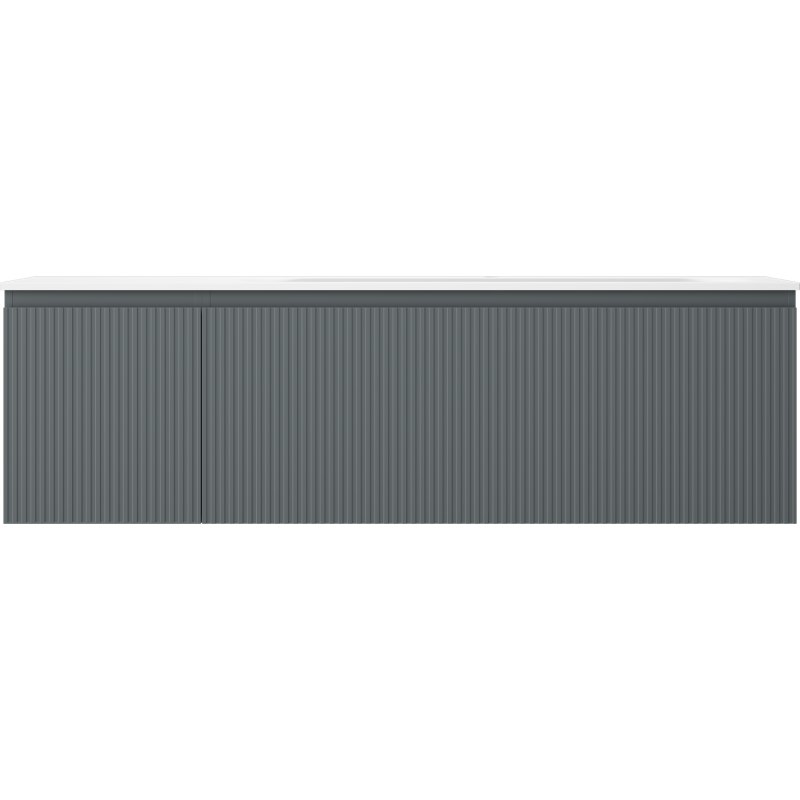 Servantskap med vask 160 cm grafitt/hvit matt Mexen Rivel Vela høyre – 91A23-16047-3-BBFF66-W23P01