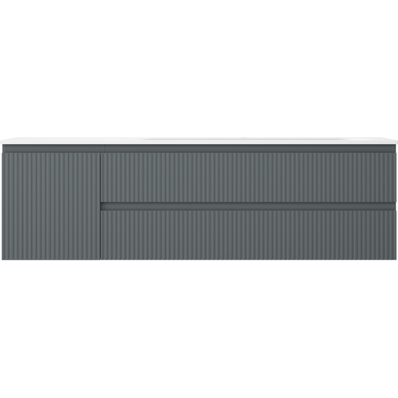Servantskap med vask 160 cm grafitt/hvit matt Mexen Rivel Vela høyre – 91A23-16047-3-BBFFF66-W23P01