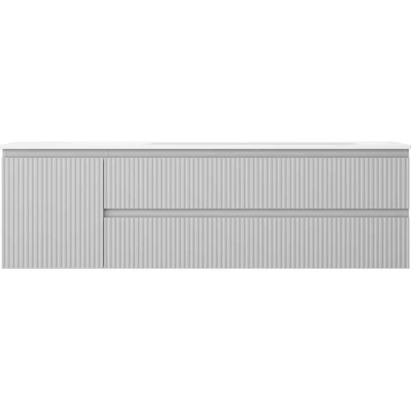Servantskap med vask 160 cm grå/hvit matt Mexen Rivel Vela høyre – 91A23-16047-3-BBFFF62-W23P01
