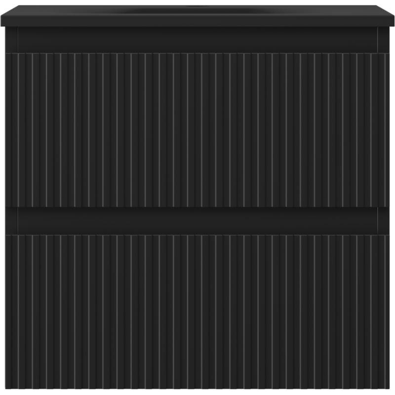 Servantskap med vask 50 cm svart matt, 2 skuffer Mexen Rivel – 91A20-05047-2-BFF71-W23M71