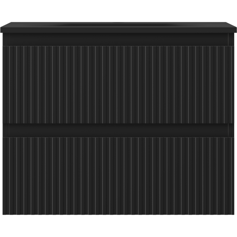 Servantskap med vask 60 cm svart matt, 2 skuffer Mexen Rivel – 91A20-06047-2-BFF71-W23M71