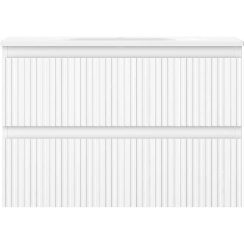 Servantskap med vask 70 cm hvit matt, 2 skuffer Mexen Rivel – 91A20-07047-2-BFF01-W23M01