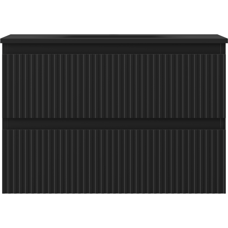 Servantskap med vask 70 cm svart matt, 2 skuffer Mexen Rivel – 91A20-07047-2-BFF71-W23M71