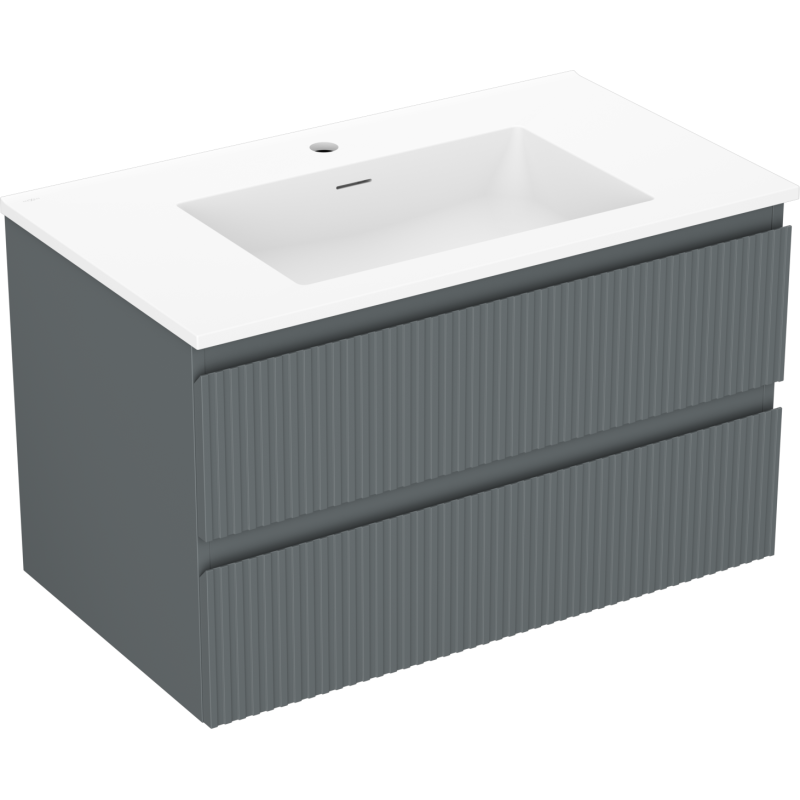 Servantskap med vask 80 cm grafitt/hvit Mexen Rivel – 91A20-08047-2-BFF66-W18M01