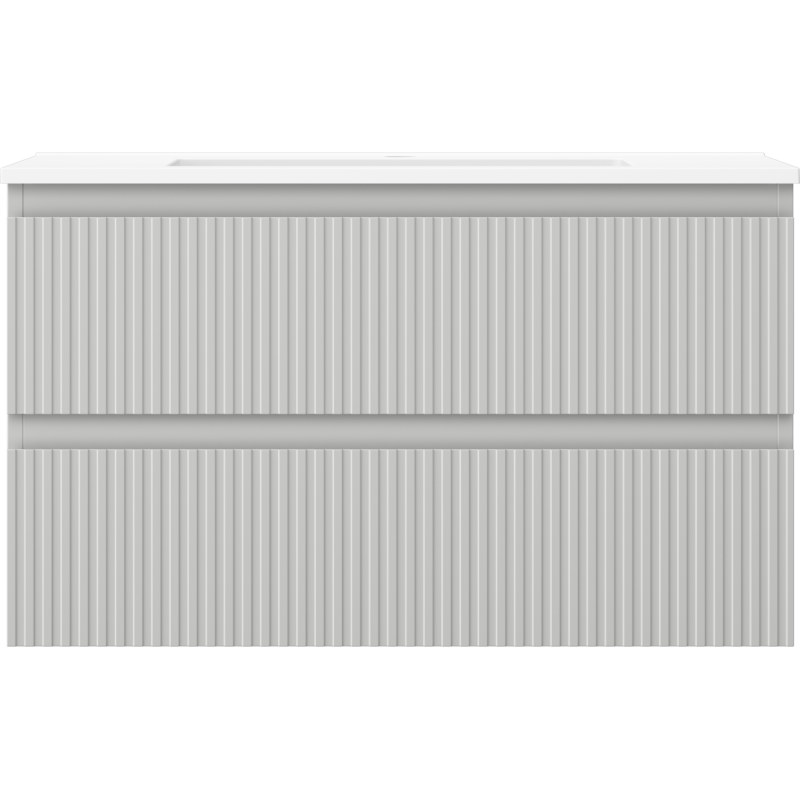 Servantskap med vask 80 cm grå matt/hvit matt Mexen Rivel – 91A20-08047-2-BFF62-W18M01