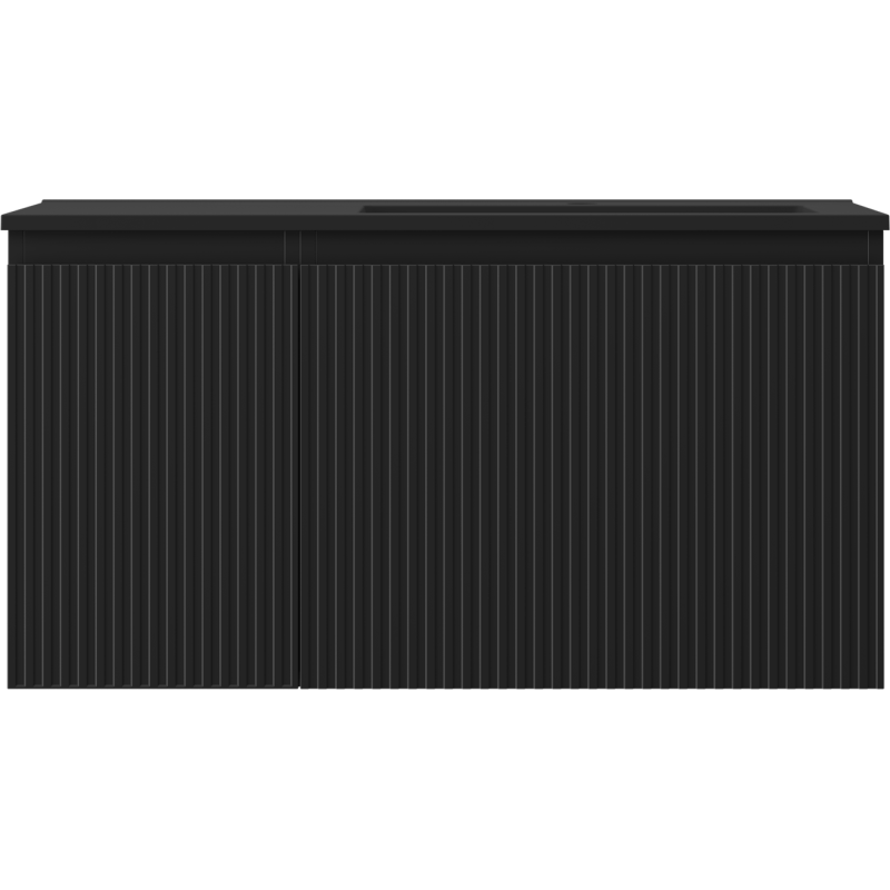 Servantskap med vask 90 cm svart matt Mexen Rivel/Otis høyre – 91A23-09047-3-BBFF71-W18P71