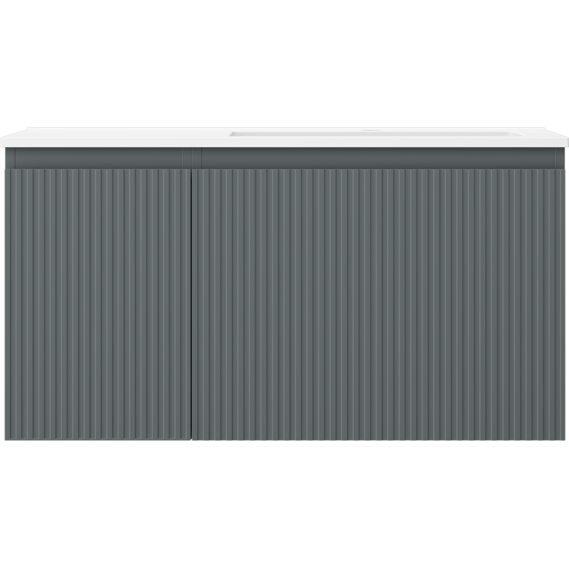 Servantskap med vask 90 cm Mexen Rivel Otis høyre, grafitt/hvit matt – 91A23-09047-3-BBFF66-W18P01