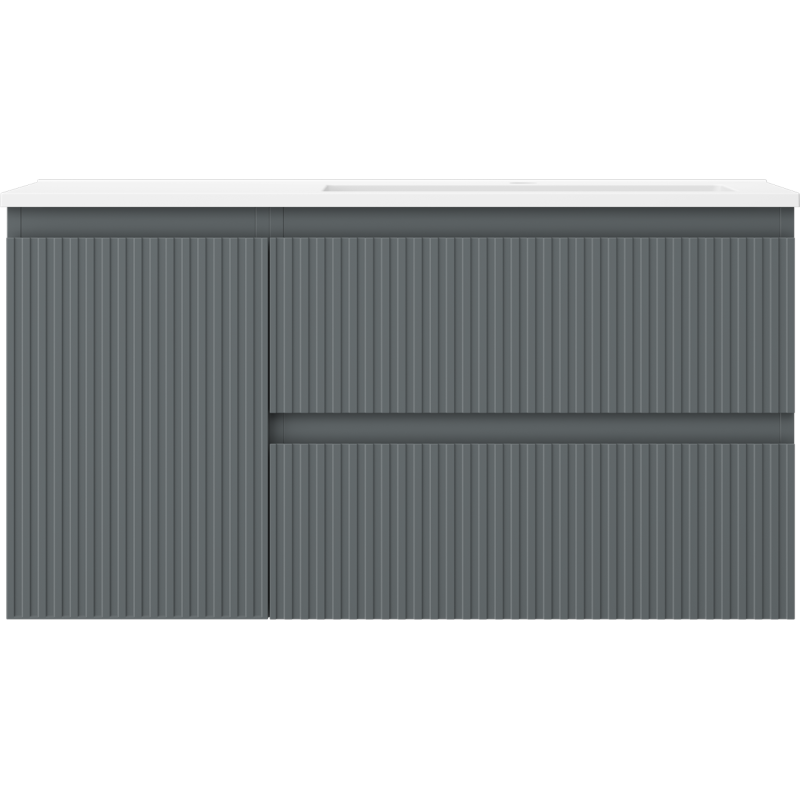 Servantskap med vask 90 cm grafitt/hvit matt Mexen Rivel – 91A23-09047-3-BBFFF66-W18P01