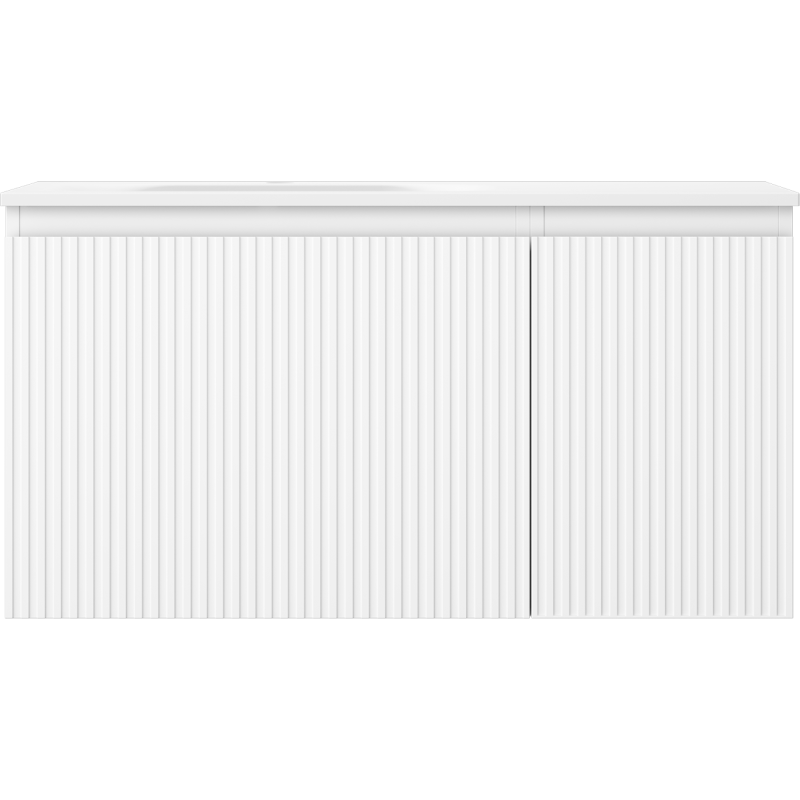 Servantskap med vask 90 cm hvit matt Mexen Rivel Vela venstre – 91A23-09047-3-BBFF01-W23L01