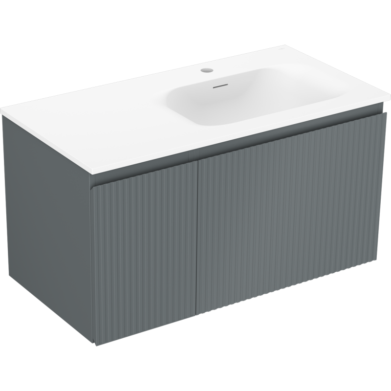 Servantskap med vask 90 cm Mexen Rivel grafitt matt – 91A23-09047-3-BBFF66-W23P01