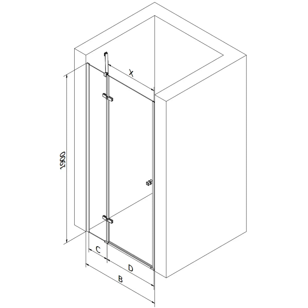 Mexen Roma Dusjdører Svingbare 80 Cm Grafit Krom - 854-080-000-01- - 7