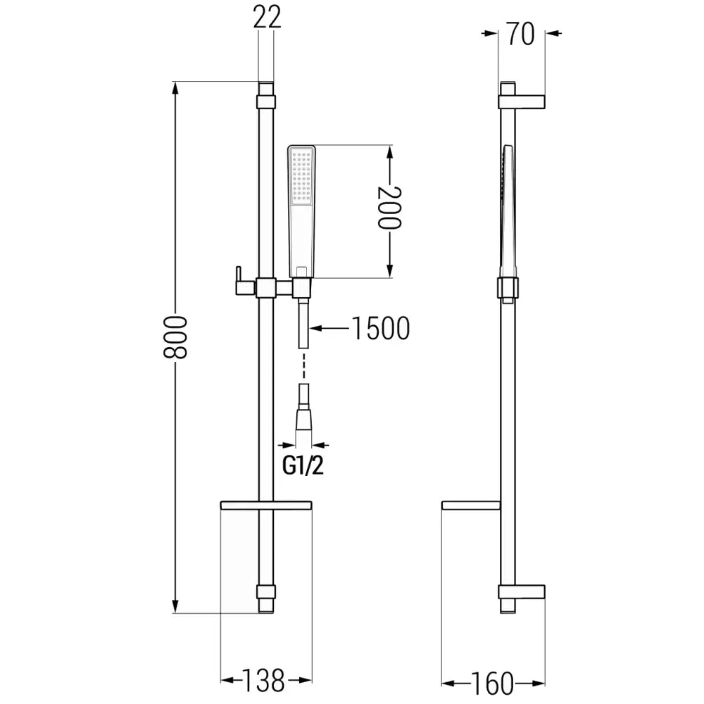Mexen Royo Dq72 Dusjsett Svart - 72204dq72