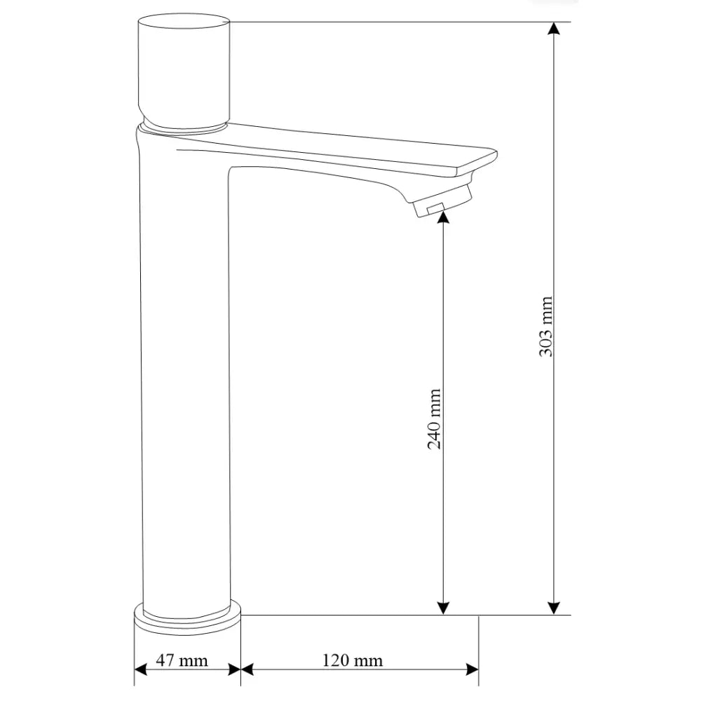 Mexen Royo One Høy Servantbatteri Grafitt - 72211 - 2