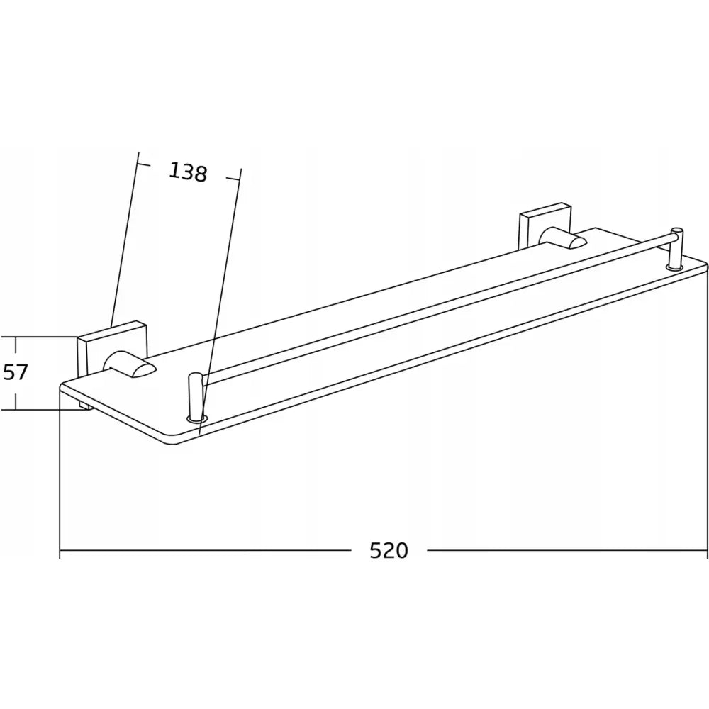 Mexen Rufo Hengende Glasshylle Krom – 7050937 - 2