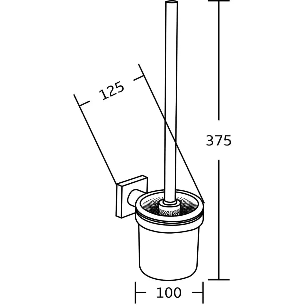 Mexen Rufo Toalettbørste Krom - 7050950 - 2