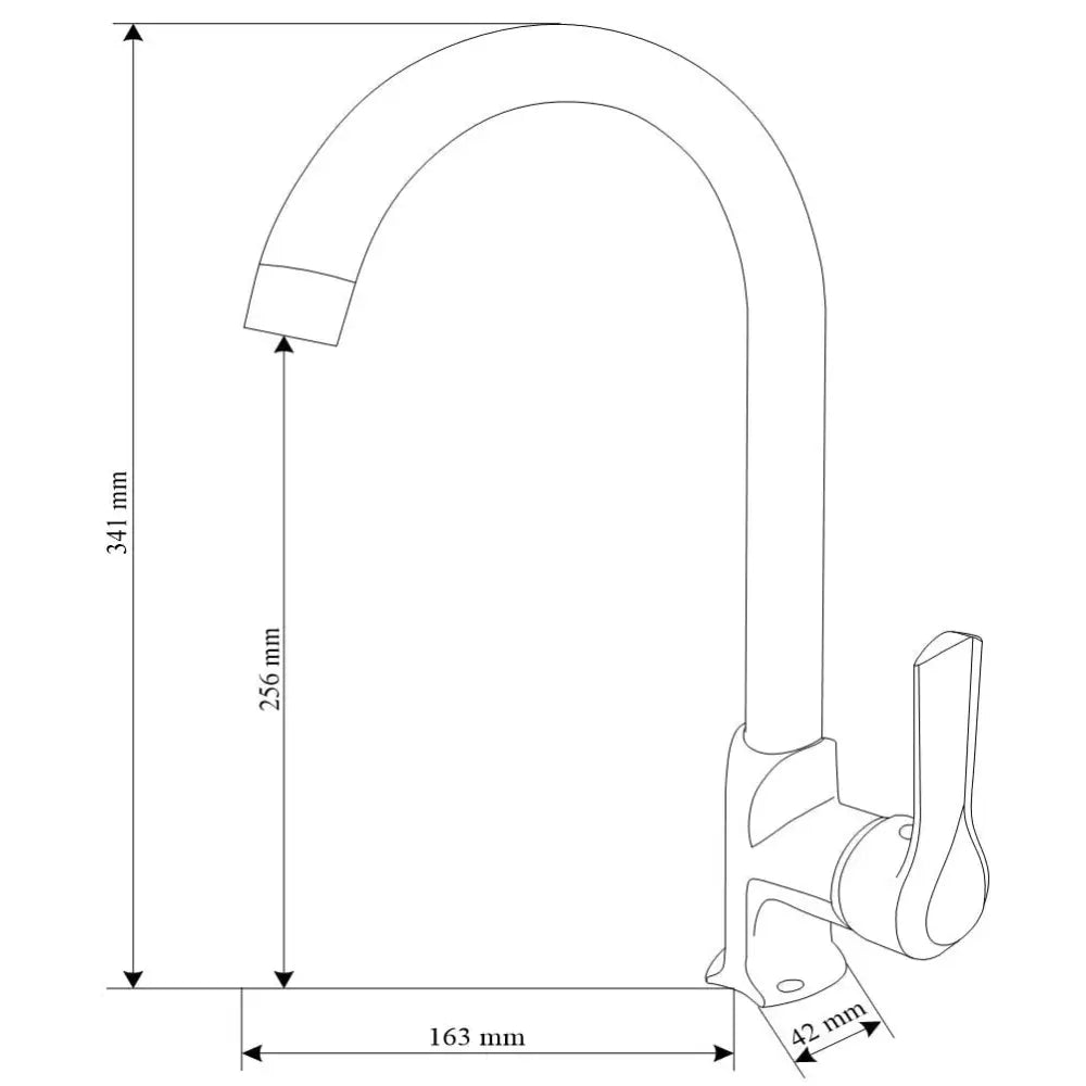 Mexen Sabre Kjøkkenbatteri Svart - 72190 - 2